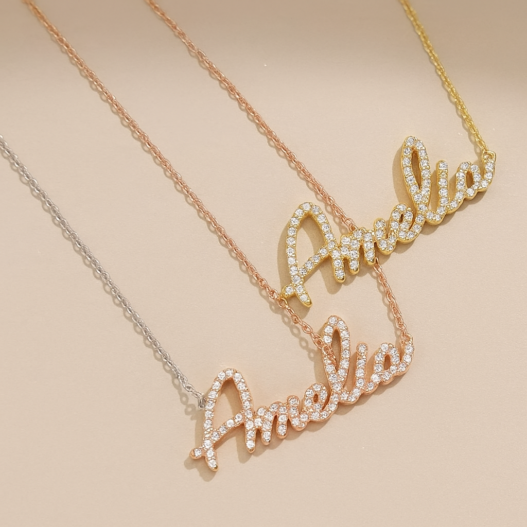 Custom Zircon Crystal Necklace